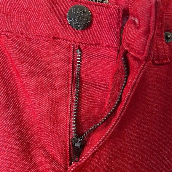 Hybrid & Company Stretch Capri Jeans Red Juniors Size 11 - Picture 4 of 11